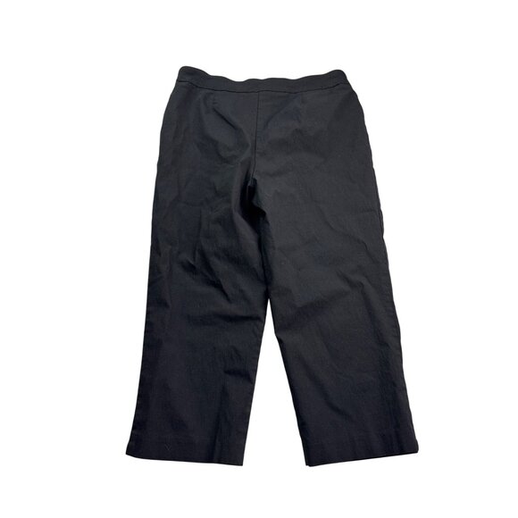Time And Tru Black Capri Pull On Pants M (8-10) Cotton Blend Womens - Picture 2 of 4